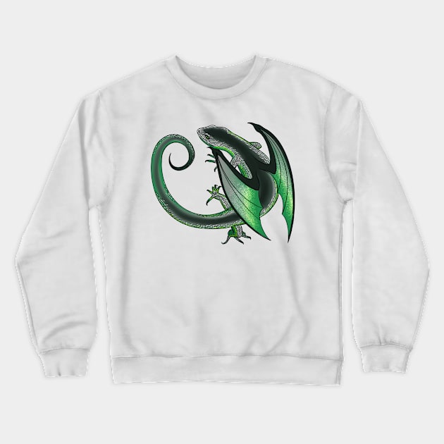 Aromantic Pride Dragon Crewneck Sweatshirt by AlanaReneArt